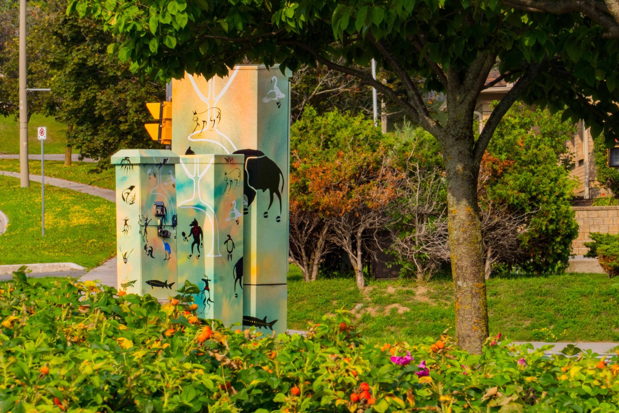 Miikan Tig ge Doodemag (Trail Marker Tree with Family Totems) documented in Peterborough