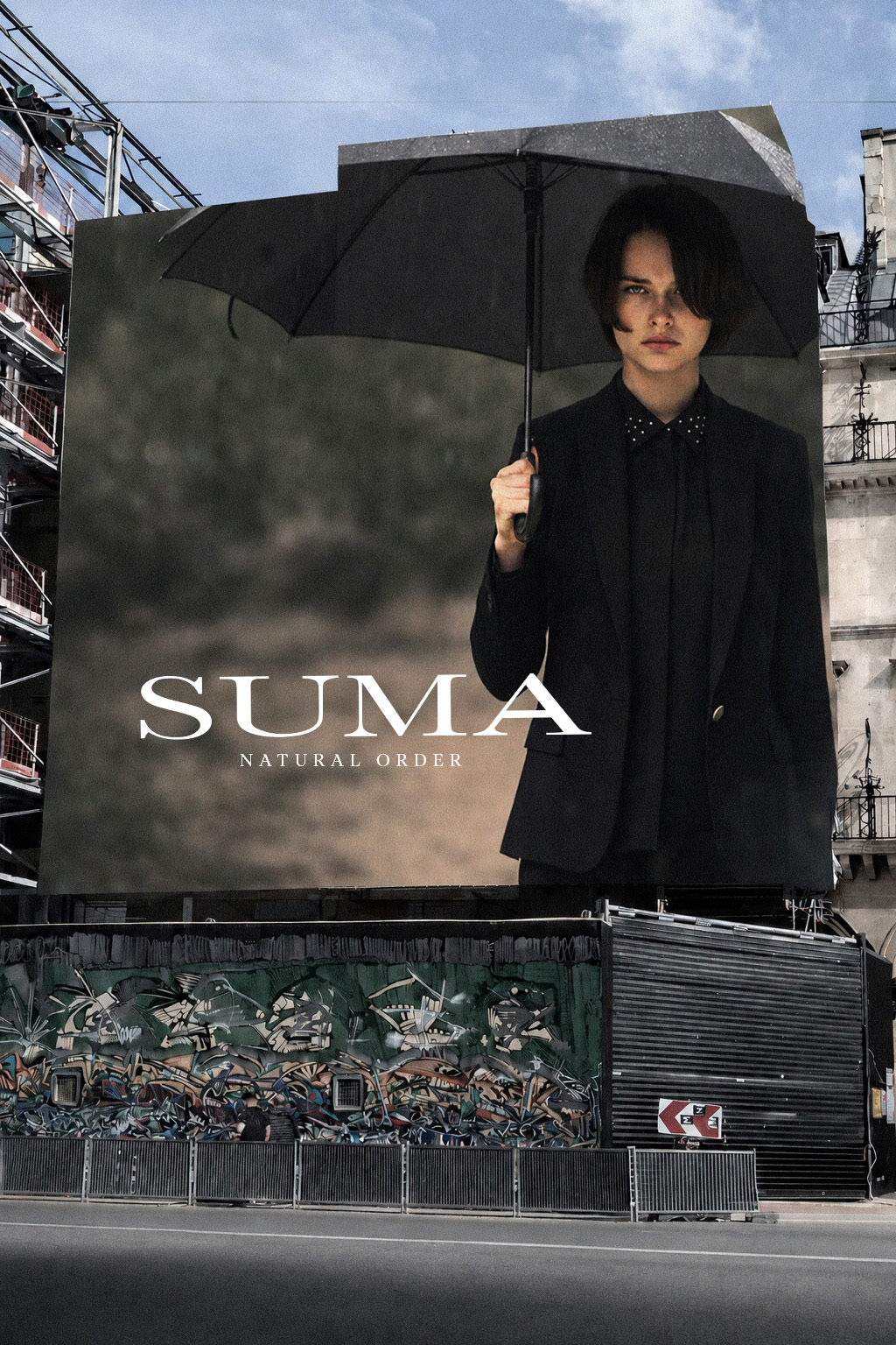 SUMA Natural Order fashion campaign billboard