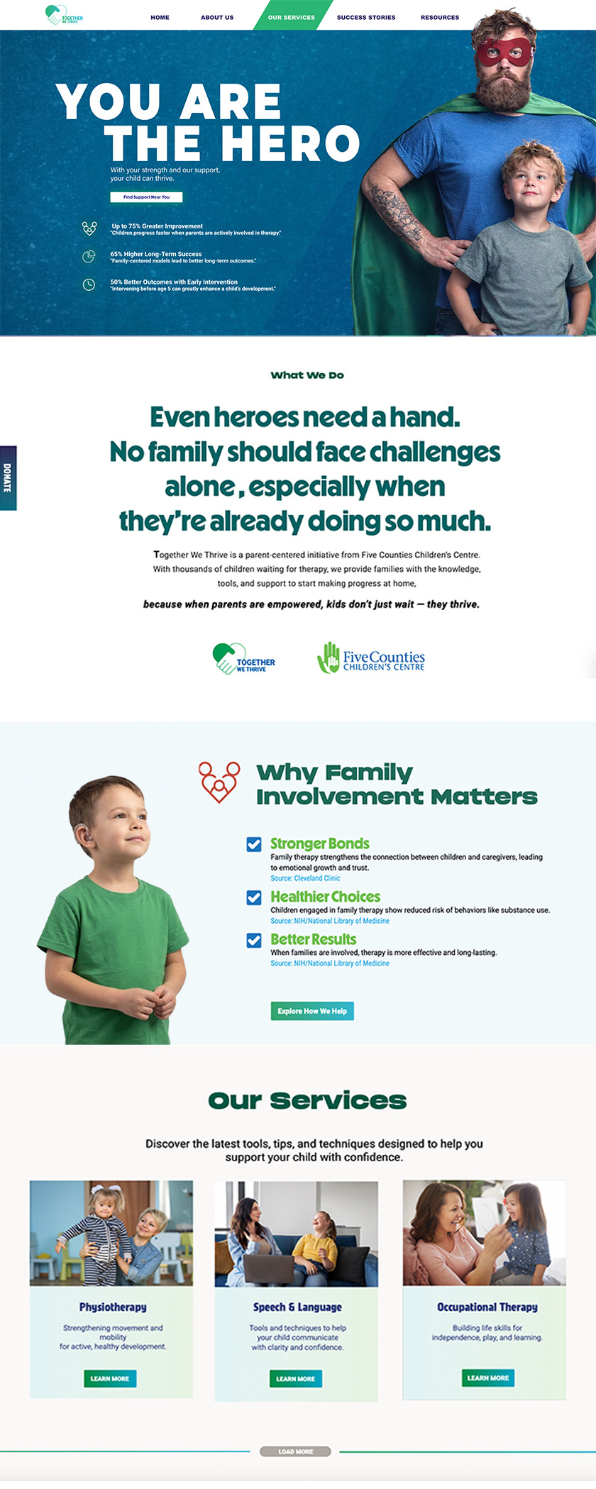 Together We Thrive website design